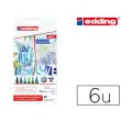 Feutres pinceaux - pointe fine - couleurs chaudes - Edding photo du produit