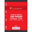 Feuillets mobile sept A4 100 pages 80g seyes - Rose - Conquerant photo du produit
