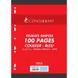 Feuillets mobile sept a4 210x297mm 100p 80g seyes bleu - Conquerant photo du produit