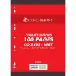 Feuillets mobile sept a4 210x297mm 100 pages 80g seyes vert - Conquerant photo du produit
