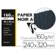 Papier dessin mi - teinte noir grain moyen a4+ 12f - Clairefontaine photo du produit