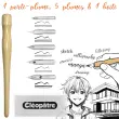 SET DE CALLIGRAPHIE ET DE DESSIN - 1 PORTE-PLUME + 5 PLUMES photo du produit