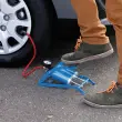 Pompe à pied deux cylindres, bleu - Cartrend photo du produit