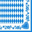 Serviette &agrave; motif 'Bleu bavarois', 330 x 330 mm - Papstar photo du produit