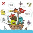 Serviette à motif 'Pirates', 330 x 330 mm - Papstar photo du produit