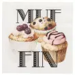 Serviettes à motif 'Cupcakes', 330 x 330 mm - Papstar photo du produit