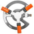 Arroseur à 3 branches WHITE LINE, gris/blanc/orange - Bradas photo du produit