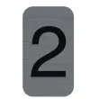 Plaque de signalisation chiffres « 3 » - 25 x 44 mm - Exacompta photo du produit