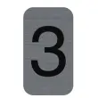 Plaque de signalisation chiffres « 3 » - 25 x 44 mm - Exacompta photo du produit