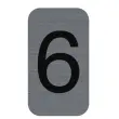 Plaque de signalisation chiffres « 3 » - 25 x 44 mm - Exacompta photo du produit