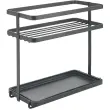 &Eacute;tag&egrave;re &agrave; &eacute;pices Tokyo LAVA, 2 niveaux, noir mat - Metaltex photo du produit