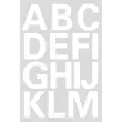 Lettres adh&eacute;sives A-Z, film blanc, 25 mm de hauteur - Herma photo du produit