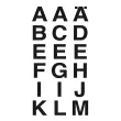 Sticker alphabétique A-Z, film noir, hauteur 5 mm - Herma photo du produit