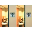Pictogramme PICTO 'WC Hommes', carré, en acier - Durable photo du produit