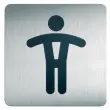 Pictogramme PICTO 'WC Hommes', carré, en acier - Durable photo du produit