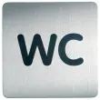 Pictogramme PICTO 'WC Hommes', carré, en acier - Durable photo du produit