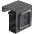 Porte-serviette, pour accrocher, carr&eacute;, noir/gris - Metaltex photo du produit