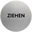 Pictogramme de porte "Pressez", Diamètre 65 mm - Durable photo du produit
