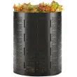 Poubelle à compost, 180 litres, en HDPE, noir - Bradas photo du produit