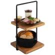 Etagère PERFECTO SMALL, 2 étages, chêne, hauteur: 405 mm - Aps photo du produit