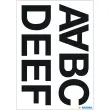 Sticker alphab&eacute;tique A-Z, film noir, 20 x 20 mm - Herma photo du produit
