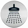 Pictogramme 'Douche', diamètre: 83 mm, argent - Durable photo du produit