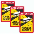 Plaques magnétiques + autocollant Angles morts, 3 pièces - Iwh photo du produit