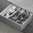 Organiseur de tiroir Multi-Fit Plus, ABS, gris - Metaltex photo du produit
