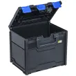 Boîte de rangement EuroPlus MetaBox 145, noir/bleu - Allit photo du produit