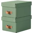 Boîte de rangement Puro, carton, 7 L, set de 2, noir - Leitz photo du produit