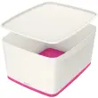 Boîte de rangement My Box, 18 litres, blanc / rose - Leitz photo du produit