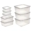 Set de rangement Bea - 3 x 18 L - PP - couvercle - Keeeper photo du produit