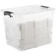 Boîte de rangement HOME BOX, 40 L, transparent - Plast Team photo du produit