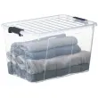 Bo&icirc;te de rangement HOME BOX, 52 L, transparent - Plast Team photo du produit