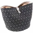 Corbeille à pain pliable, coton, noir/beige - Metaltex photo du produit