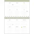 Agenda perp&eacute;tuel spiral&eacute; - Semainier Horizontal Fran&ccedil;ais - Eterny Carreaux - Perp&eacute;tuel - 12x17 cm - Papier Clairefontaine blanc - Fabrication fran&ccedil;aise - Quo Vadis photo du produit