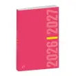 Agenda ann&eacute;e scolaire 2026-2027 Eurotextagenda Journalier Multilingue Welcome Rose - 12 mois de ao&ucirc;t &agrave; juillet - 12x17 cm - Papier Clairefontaine blanc - Fabrication fran&ccedil;aise - Quo Vadis photo du produit