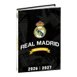 Agenda année scolaire 2026-2027 Eurotextagenda - Journalier - Multilingue - Real Madrid - Noir - 12 mois de août à juillet - 12x17 cm - Quo Vadis photo du produit
