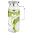 Carafe en verre avec couvercle, 1,5 litres, verre/inox - APS photo du produit