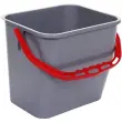 Seau 12L GRIS anse ROUGE photo du produit