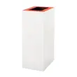 Benne tri sélectif Modus 60L blanc couvercle rouge - Boma photo du produit