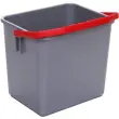 Seau 6L GRIS anse ROUGE photo du produit