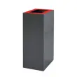 Benne tri sélectif Modus 60L gris couvercle rouge - Boma photo du produit