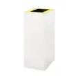 Benne tri sélectif Modus 60L blanc couvercle jaune - Boma photo du produit