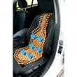 IWH Couvre-si&egrave;ge de voiture en billes de bois, beige photo du produit