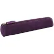 Trousse mini ronde - Cuir velours - 17x3,5 cm - Quo vadis photo du produit