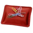 Coussin &agrave; trombones - Cuir Satiny - 10x10x2,5 cm - Quo vadis photo du produit