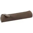 Trousse mini ronde - Cuir Velours - 17x3,5 cm - Quo vadis photo du produit