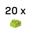 Bloqueurs de port RJ45 20 pièces vert - Lindy photo du produit