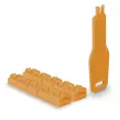 Verrous de ports RJ45 10 pi&egrave;ces avec cl&eacute; orange - Lindy photo du produit